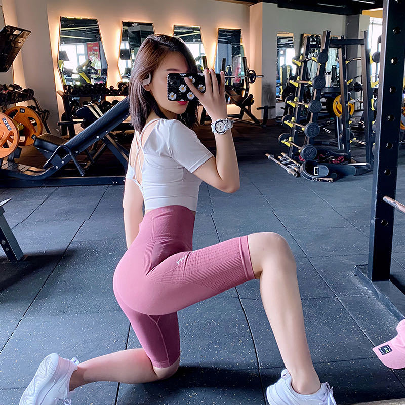 Fitness pants women' high elasticity sports tight pants wear running training five-point peach hip high waist yoga, Black
Fitness pants women' high elasticity sports tight pants wear running training five-point peach hip high waist yoga, Black