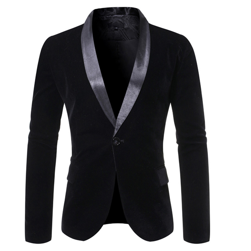 2020 New Men Wine red velvet suede Business Casual Dress Slim Blazer Jacket Homme Fashion Stage Party Formal Suit coat Outwear