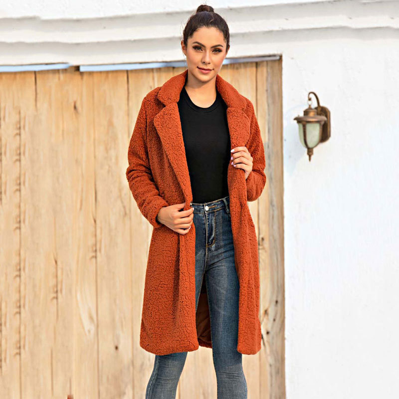 Autumn Long Teddy Coat Women Faux Fur Coat Female Plus Size Warm Women Winter Coats Fur Jacket Female Plush Overcoat Outwear