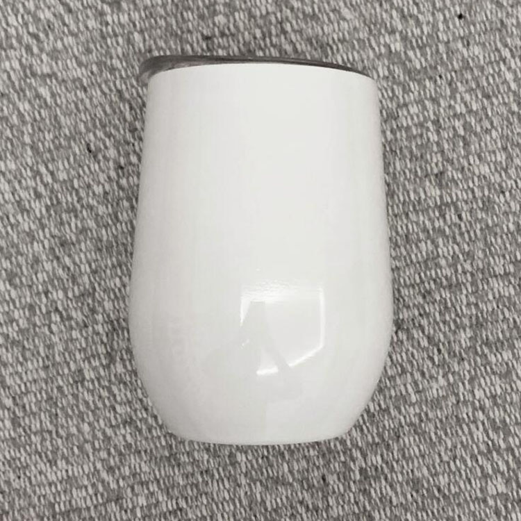 12 oz sublimation coating wine tumbler DIY blank stainless steel tumbler vacuum insulated egg cup beer mug with lid, White
12 oz sublimation coating wine tumbler DIY blank stainless steel tumbler vacuum insulated egg cup beer mug with lid, White