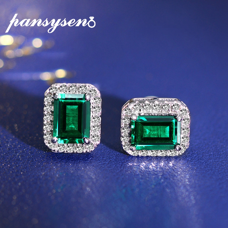PANSYSEN Charms 100% 925 Sterling Silver Emerald Created Moissanite Stud Earrings for Women Anniversary Earring Fashion Jewelry
PANSYSEN Charms 100% 925 Sterling Silver Emerald Created Moissanite Stud Earrings for Women Anniversary Earring Fashion Jewelry