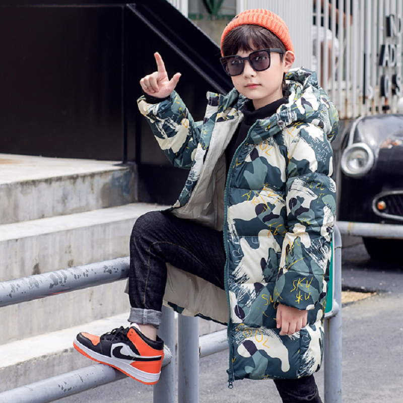 Boys Winter Jacket Mid-length Long Thicken Long Sleeve Camo Cartoon Print Zipper Jacket Hooded Top Infant Boy110-150cm, As picture
Boys Winter Jacket Mid-length Long Thicken Long Sleeve Camo Cartoon Print Zipper Jacket Hooded Top Infant Boy110-150cm, As picture