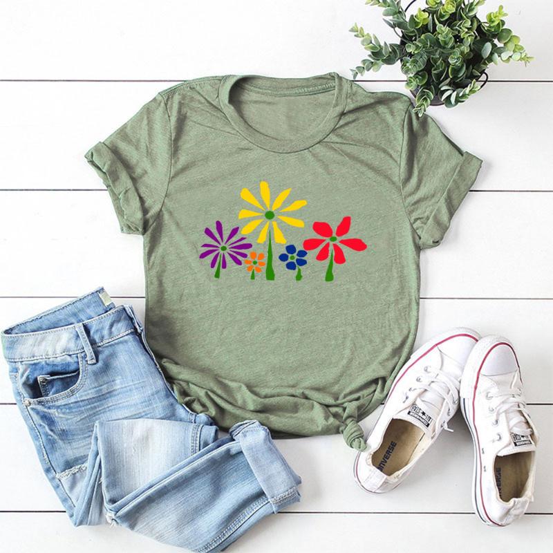 Flowers T Shirt Women Harajuku Printed Casual Short Sleeve T-shirt New Summer T Shirt Fashion Vintage Oversized Top Tee Female, No pattern
Flowers T Shirt Women Harajuku Printed Casual Short Sleeve T-shirt New Summer T Shirt Fashion Vintage Oversized Top Tee Female, No pattern