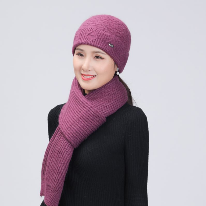 Autumn Winter Hair Winter Hat Warm Beanies Hats Casual Women Solid Thick Warm Knitted Beanie Hat With Scarf Set, Light purple
Autumn Winter Hair Winter Hat Warm Beanies Hats Casual Women Solid Thick Warm Knitted Beanie Hat With Scarf Set, Light purple
