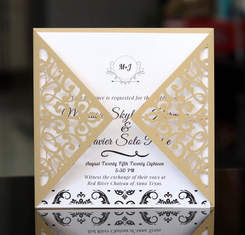 Elegant Square Hollow Flower Invitation Card Laser Cut Wedding Invitation Cards Business Decor Party Supplies
Elegant Square Hollow Flower Invitation Card Laser Cut Wedding Invitation Cards Business Decor Party Supplies