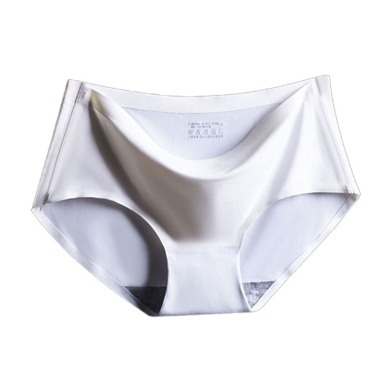 Women Ice Silk Seamless Underwear Solid Color Mid Rise No Show Invisible Panties, Black
Women Ice Silk Seamless Underwear Solid Color Mid Rise No Show Invisible Panties, Black