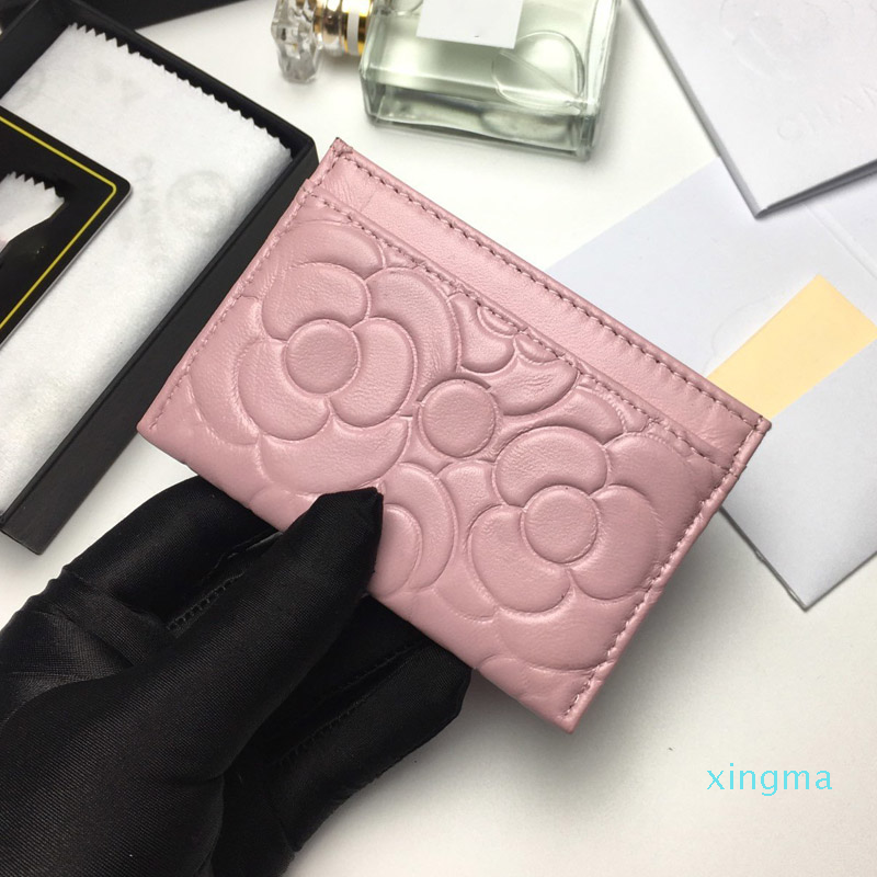 New-Arrival Mini Wallets 6 Colours Ultra-thin Card Holder Small Genuine Leather Purse Leather Card Case 6Slots Female card bag0074A82286