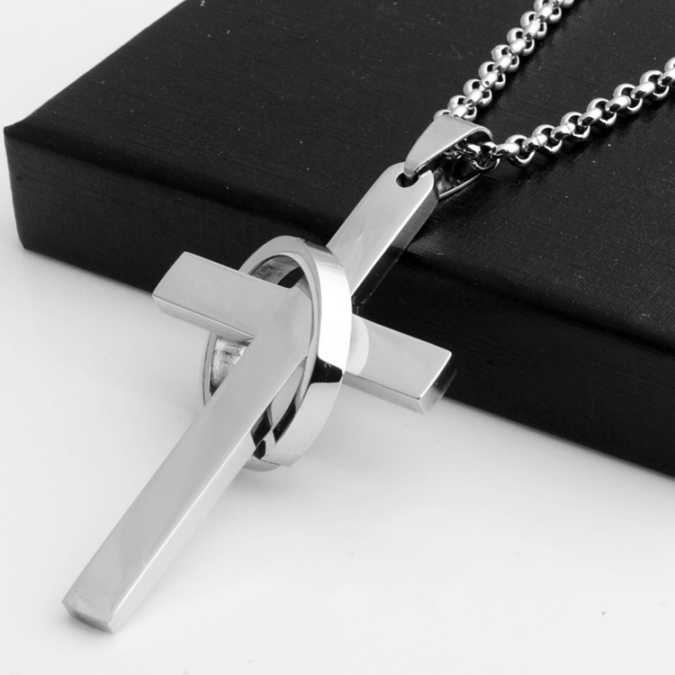 Simple Cross With Circle Pendant Necklaces Stainless Steel Chain Christ Cruz Necklace For Men Boys Cool Neck Jewelry Collier
Simple Cross With Circle Pendant Necklaces Stainless Steel Chain Christ Cruz Necklace For Men Boys Cool Neck Jewelry Collier