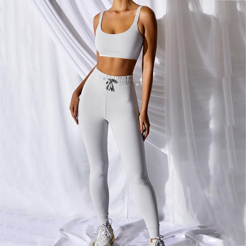2020 Active Sports 2 Piece Set Summer Women' Sling Camisole Bra And Drawstring Trousers Workout Gym Fitness Clothing Sportswear, Beige
2020 Active Sports 2 Piece Set Summer Women' Sling Camisole Bra And Drawstring Trousers Workout Gym Fitness Clothing Sportswear, Beige
