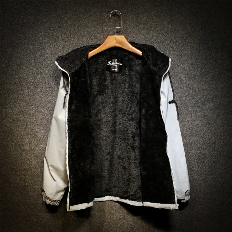 Men' Jackets Winter Fleece Warm 3M Full Reflective Light Hoodies Women Hip Hop Waterproof Windbreaker Hooded Streetwear Coats, Thin lining 181
Men' Jackets Winter Fleece Warm 3M Full Reflective Light Hoodies Women Hip Hop Waterproof Windbreaker Hooded Streetwear Coats, Thin lining 181