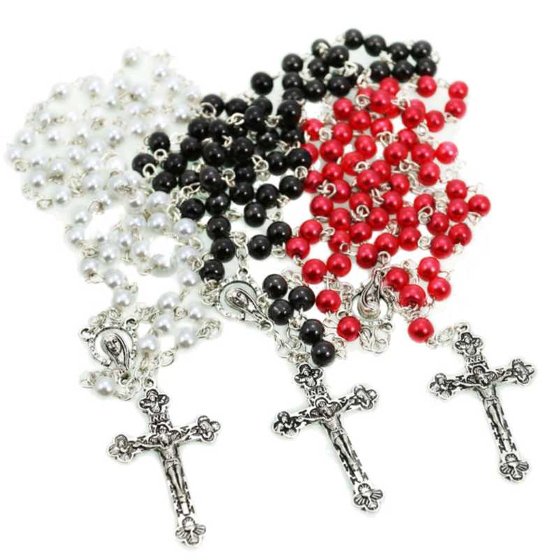 Pearl Fashion Christian Catholic Cross Virgin Holy Christ Pendant Necklace For Men Women Rosary Necklace Prayer Beaded Jewelry
Pearl Fashion Christian Catholic Cross Virgin Holy Christ Pendant Necklace For Men Women Rosary Necklace Prayer Beaded Jewelry