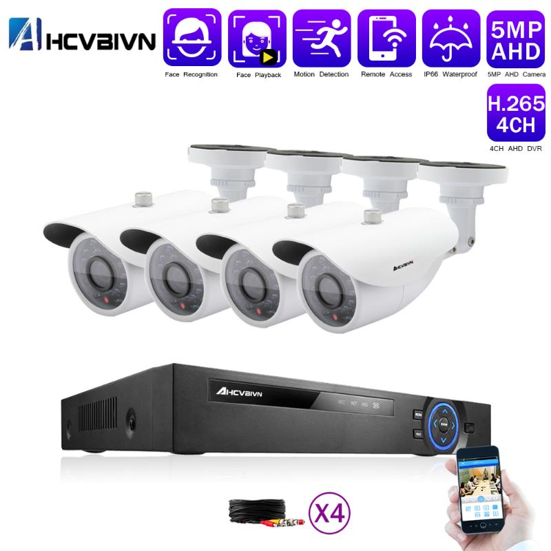 H.265 Home CCTV Security System Kits 4CH HD-TVI 5MP DVR 4PCS 5MP Night Vision Outdoor Surveillance Waterproof Camera Set
H.265 Home CCTV Security System Kits 4CH HD-TVI 5MP DVR 4PCS 5MP Night Vision Outdoor Surveillance Waterproof Camera Set