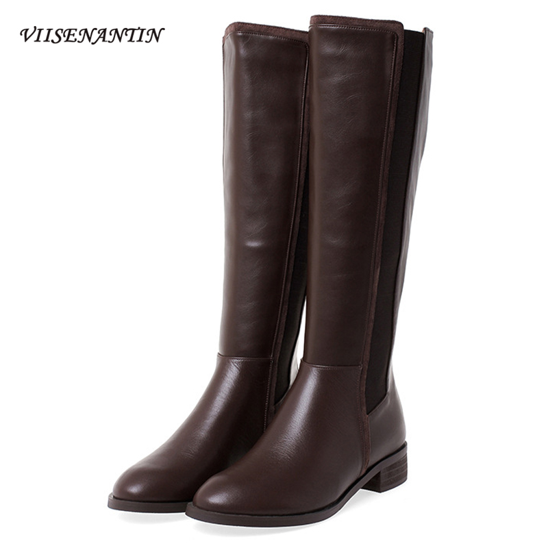Genuine Leather Female Retro Brown All Match High-tube Riding Boots Autumn/winter British Knight Boots Platform Thick Heel Shoes, Black
Genuine Leather Female Retro Brown All Match High-tube Riding Boots Autumn/winter British Knight Boots Platform Thick Heel Shoes, Black