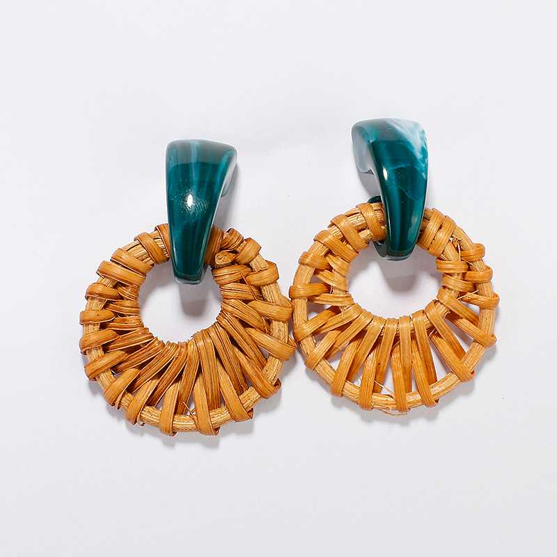 AENSOA Handmade Round Rattan Pendant Drop Earrings For Ethnic India Women Acrylic Hanging Rattan Straw Weave Knit Vine Earrings
AENSOA Handmade Round Rattan Pendant Drop Earrings For Ethnic India Women Acrylic Hanging Rattan Straw Weave Knit Vine Earrings