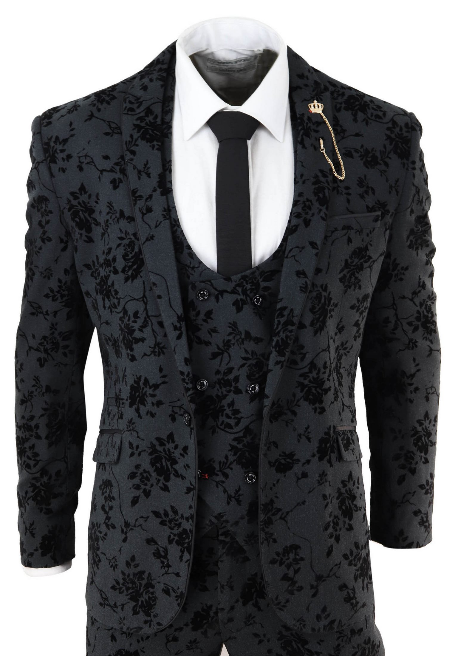 Black Mens Suits Shawl Lapel Custom Made Groom Wedding Tuxedos Two Button Three Pieces (Jacket+Pants+Vest) Formal Mens Tuxedos