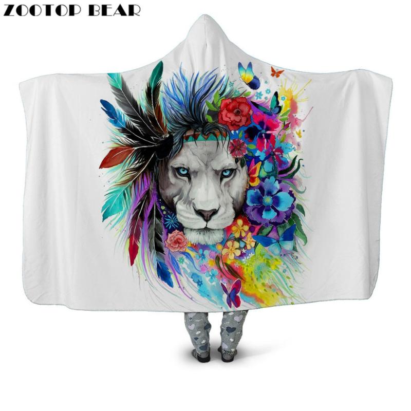 Tiger Hooded Blanket Feather 3D print Animal Fashion Adult Wearable Cloak Flower Female Quilts Bedding Soft Fleece Blankets Hot
Tiger Hooded Blanket Feather 3D print Animal Fashion Adult Wearable Cloak Flower Female Quilts Bedding Soft Fleece Blankets Hot