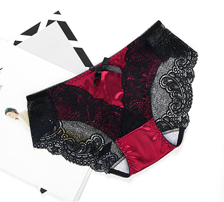 Sexy Satin Lace Panties Women' Underwear Transparent Sheer Lace Briefs Tangas Knickers Soft Shiny Satin Panty, Black
Sexy Satin Lace Panties Women' Underwear Transparent Sheer Lace Briefs Tangas Knickers Soft Shiny Satin Panty, Black