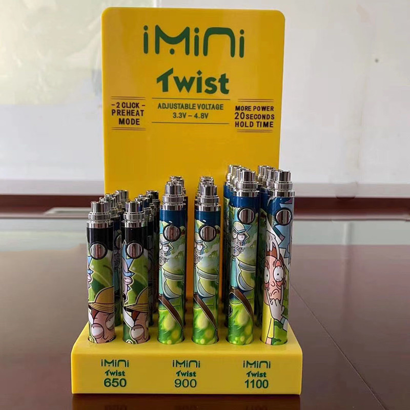 NEW IMINI Twist Preheat Battery 350mah 650mah 900mah 1100mah 1300mah adjustable voltage 510 thread Vape battery E cigarettes DHL free
NEW IMINI Twist Preheat Battery 350mah 650mah 900mah 1100mah 1300mah adjustable voltage 510 thread Vape battery E cigarettes DHL free