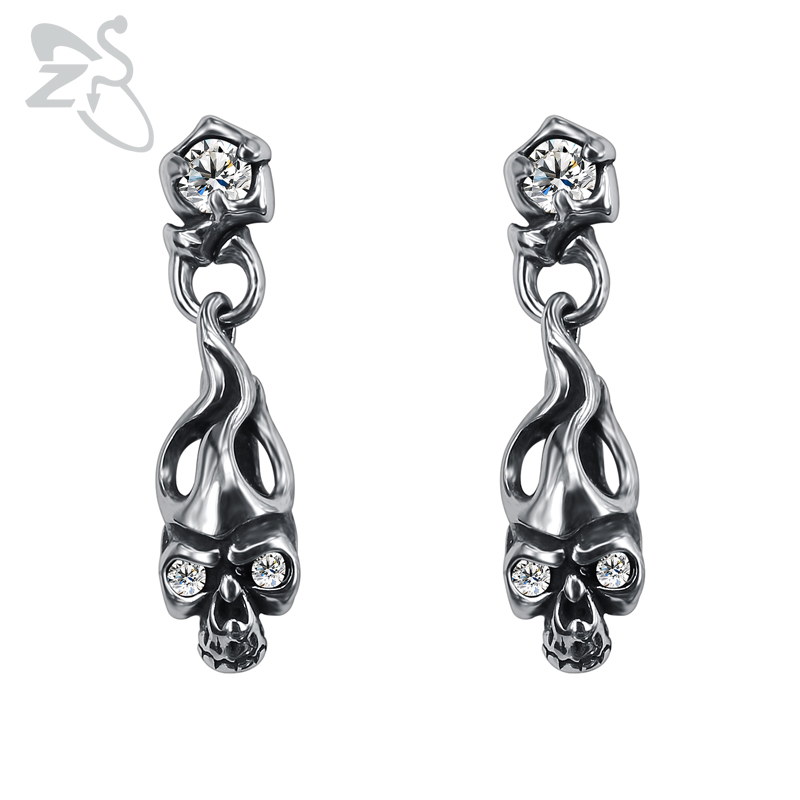 ZS Men's Punk Stud Earrings Skull Dangling Ear Jewelry Stainless Steel Earring Hip Hop CZ Jewellry Accessories Biker Earings, Golden;silver
ZS Men's Punk Stud Earrings Skull Dangling Ear Jewelry Stainless Steel Earring Hip Hop CZ Jewellry Accessories Biker Earings, Golden;silver
