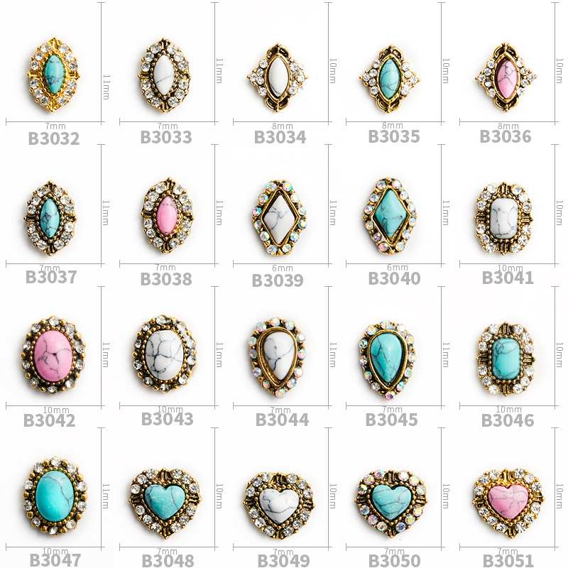 10pcs Retro Marbles AB Diamond Rhinestones 3D Nail Art Decorations Shiny Alloy Jewelry Fashion Design Manicure Ornaments
10pcs Retro Marbles AB Diamond Rhinestones 3D Nail Art Decorations Shiny Alloy Jewelry Fashion Design Manicure Ornaments