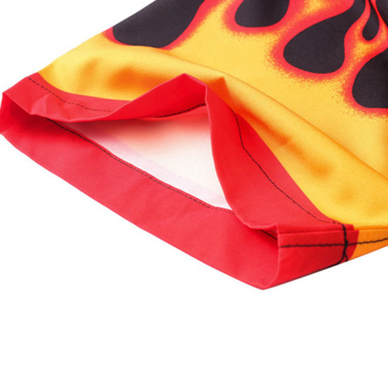 2020 Hip hop Harajuku Couples Wear Summer Casual Men Women Shirts flame Print Street wear Loose Short Sleeve Shirt StreetWear LJ200925