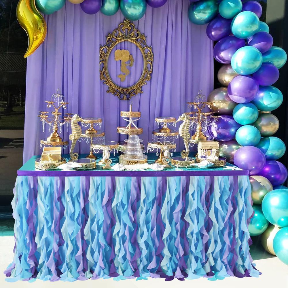 Table Skirt Tulle Tutu Table cloth Little Mermaid Rags 6ft 9ft 14ft Birthday Baby Shower Party Decorations Table Skirting T200901
Table Skirt Tulle Tutu Table cloth Little Mermaid Rags 6ft 9ft 14ft Birthday Baby Shower Party Decorations Table Skirting T200901
