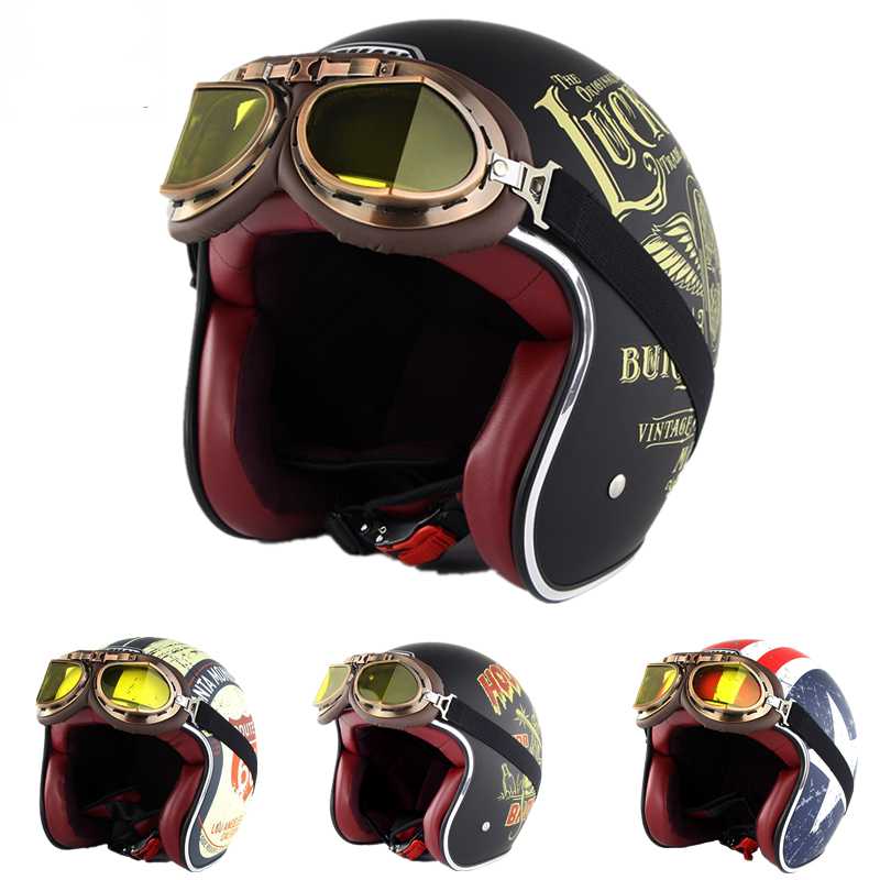 High Quality DOT Motorcycle Retro Helmet Bike Classic 3/4 Helmet Chopper Moto Vintage Motorcycle Helmets, Matte black gold
High Quality DOT Motorcycle Retro Helmet Bike Classic 3/4 Helmet Chopper Moto Vintage Motorcycle Helmets, Matte black gold