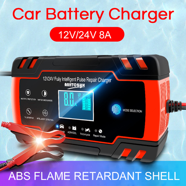 12 24 8a car fully automatic digital smart fast for agm gel wet lead acid battery pulse repair charger от DHgate WW