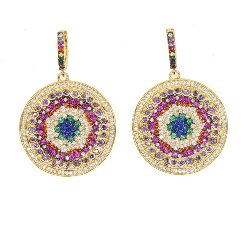 High Quality Gold Color Big Circle Round drop Earrings For Women Geometric colour cz Earrings Party Jewelry Bohemian Accessories
High Quality Gold Color Big Circle Round drop Earrings For Women Geometric colour cz Earrings Party Jewelry Bohemian Accessories