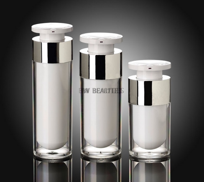 100pcs 15ml 30ml 50ml Silver Airless Bottle High Quality Acrylic Vacuum Pump Bottles Lotion Bottle Used For Cosmetic Container
100pcs 15ml 30ml 50ml Silver Airless Bottle High Quality Acrylic Vacuum Pump Bottles Lotion Bottle Used For Cosmetic Container