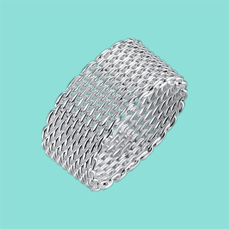 Cluster Rings 925 Sterling Silver Ring Jewelry Woven Mesh For Women Fashion Charm Party Gift
Cluster Rings 925 Sterling Silver Ring Jewelry Woven Mesh For Women Fashion Charm Party Gift