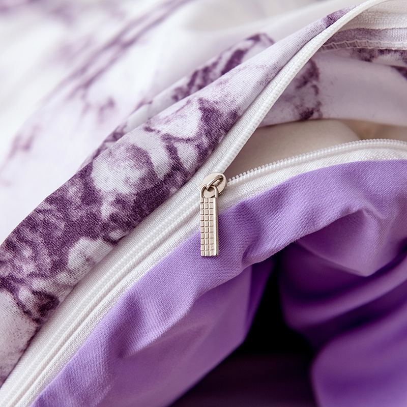 Purple Marble Pattern Bedding Sets Duvet Cover Set 2/3pcs Bed Set Twin Double Queen Quilt Cover Bed linen (No Sheet No Filling)