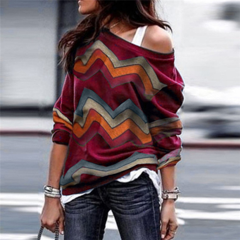 Sexy Off Shoulder Long Sleeve TShirt Women 2020 Spring Autumn Printed Tops T-Shirt Autumn Knitted Pullover TShirts Camisas Mujer, Purple
Sexy Off Shoulder Long Sleeve TShirt Women 2020 Spring Autumn Printed Tops T-Shirt Autumn Knitted Pullover TShirts Camisas Mujer, Purple