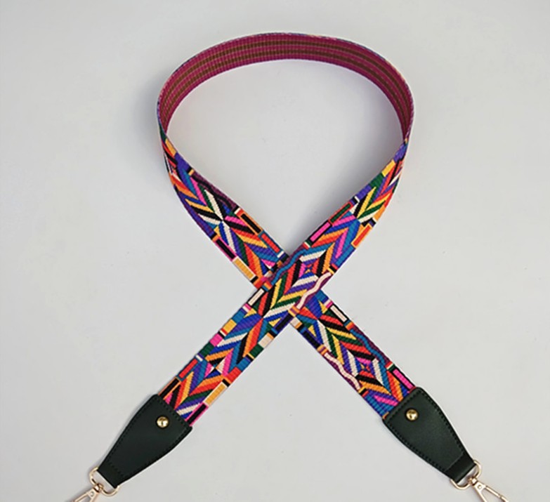 Colorful Bag Strap for Women Crossbody Nylon DIY Adjustable Belt Shoulder Accessories Women Wide Straps For Bags Black White Printing