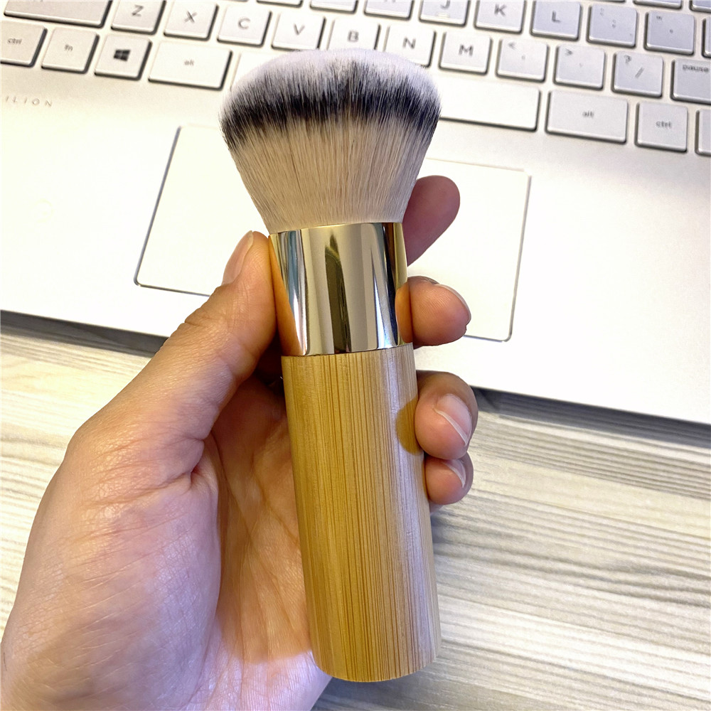 The buffer airbrush finish bamboo foundation Makeup brush Dense Soft Synthetic Hair Flawless Finishing Beauty Cosmetics Brush Tool