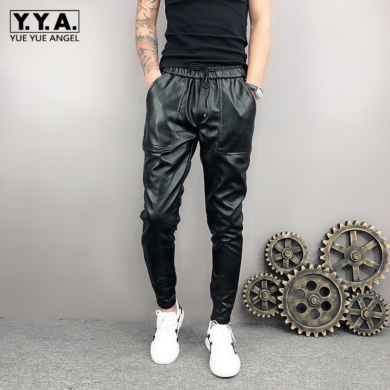 Mens Winter Fleece Lining Warm Pu Leather Pants Casual Hip Hop Man Elastic Waist Pencil Pants Plus Size Streetwear Trousers, Black
Mens Winter Fleece Lining Warm Pu Leather Pants Casual Hip Hop Man Elastic Waist Pencil Pants Plus Size Streetwear Trousers, Black
