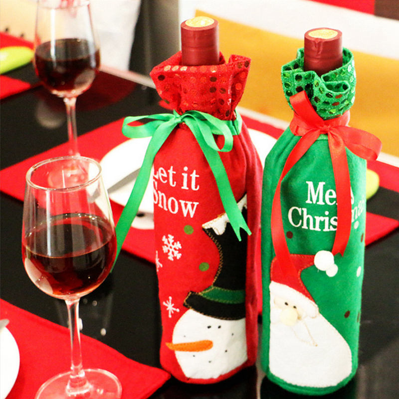 Santa Claus Wine Bottle Covers Bags Snowman Bottle Sets Christmas Dinner Table Decoration for Home Christmas Party Decor 8ZHH114
Santa Claus Wine Bottle Covers Bags Snowman Bottle Sets Christmas Dinner Table Decoration for Home Christmas Party Decor 8ZHH114