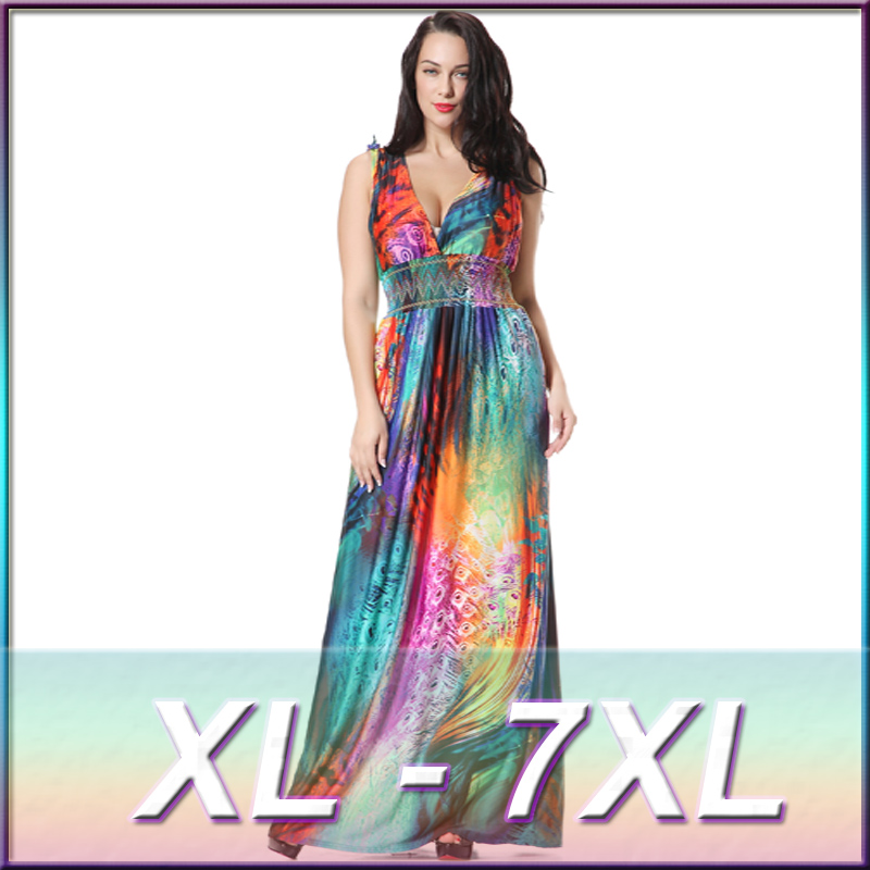 Plus Size V Neck Maxi Dress Women Summer Sleeveless Multi Peacock Feathers Print Empire Backless Long Beach Dresses 6XL 7XL, As show
Plus Size V Neck Maxi Dress Women Summer Sleeveless Multi Peacock Feathers Print Empire Backless Long Beach Dresses 6XL 7XL, As show