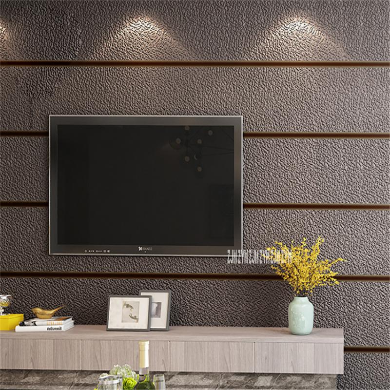 Modern Concise Deer Velvet Non Woven Wallpaper Horizontal Stripe Video Wallpaper Bedroom Suede Fabric TV Background