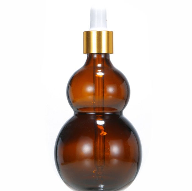 30ml gourd bottles Glass Liquid Reagent Pipette Bottle glass dropper with Round head glass dropper plastic caps Wholesale