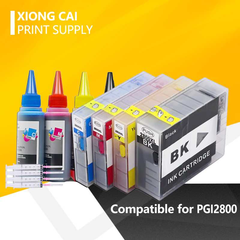 PGI-2800 Refill Ink Cartridge WIth ARC Chip for Canon MAXIFY MB5080 iB4080 MB5180 MB5480 iB4180 Printer
PGI-2800 Refill Ink Cartridge WIth ARC Chip for Canon MAXIFY MB5080 iB4080 MB5180 MB5480 iB4180 Printer