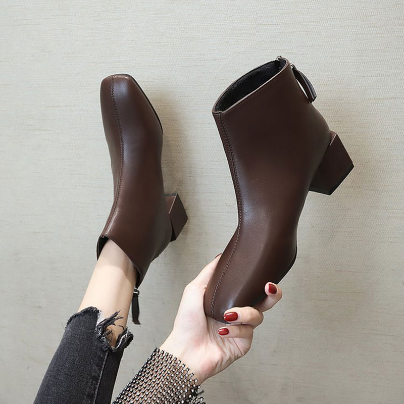 Vanmie Women Winter Boots Pu Leather Women Ankle Boots Fashion Square Toe Ankle for Zipper Square Heels Short, Black flock
Vanmie Women Winter Boots Pu Leather Women Ankle Boots Fashion Square Toe Ankle for Zipper Square Heels Short, Black flock