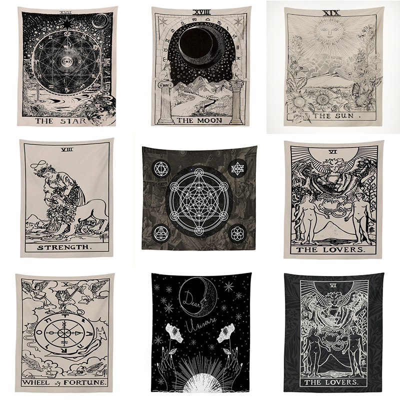 India Witchcraft Tarot Tapestry Wall Hanging Sun Moon Wall Tapestry Carpet Tapiz Witchcraft Cloth
India Witchcraft Tarot Tapestry Wall Hanging Sun Moon Wall Tapestry Carpet Tapiz Witchcraft Cloth