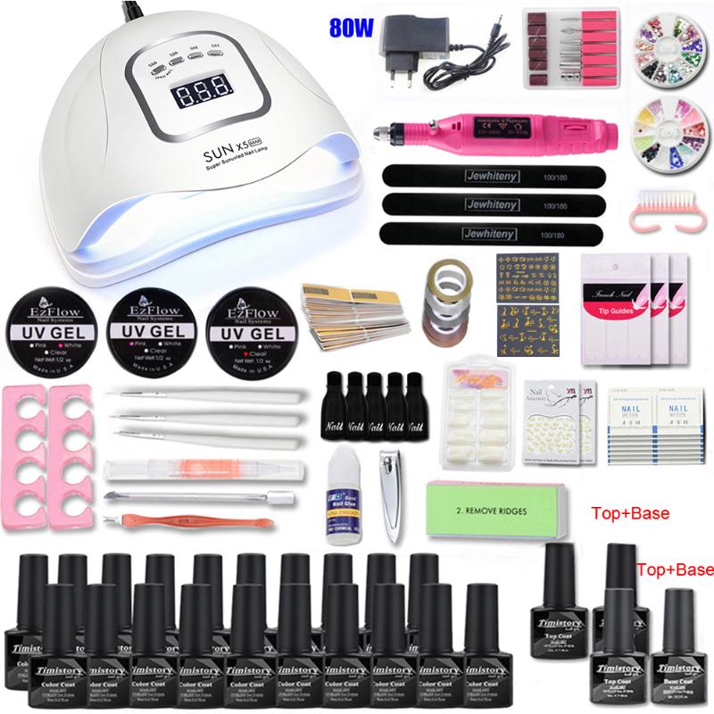 Nail set for Manicure with UV Nail Lamp 80/54W 20000RPM Manicure Machine Tool Set File Kit Kit Pedicure
Nail set for Manicure with UV Nail Lamp 80/54W 20000RPM Manicure Machine Tool Set File Kit Kit Pedicure