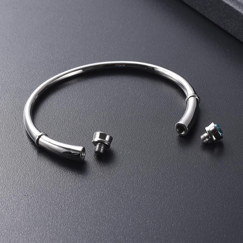 IJB5112 Double End Open Stainless Steel Cremation Souvenir for Ashes Urn Bracelet Keepsake Memorial Bangle Cuff Jewelry
IJB5112 Double End Open Stainless Steel Cremation Souvenir for Ashes Urn Bracelet Keepsake Memorial Bangle Cuff Jewelry