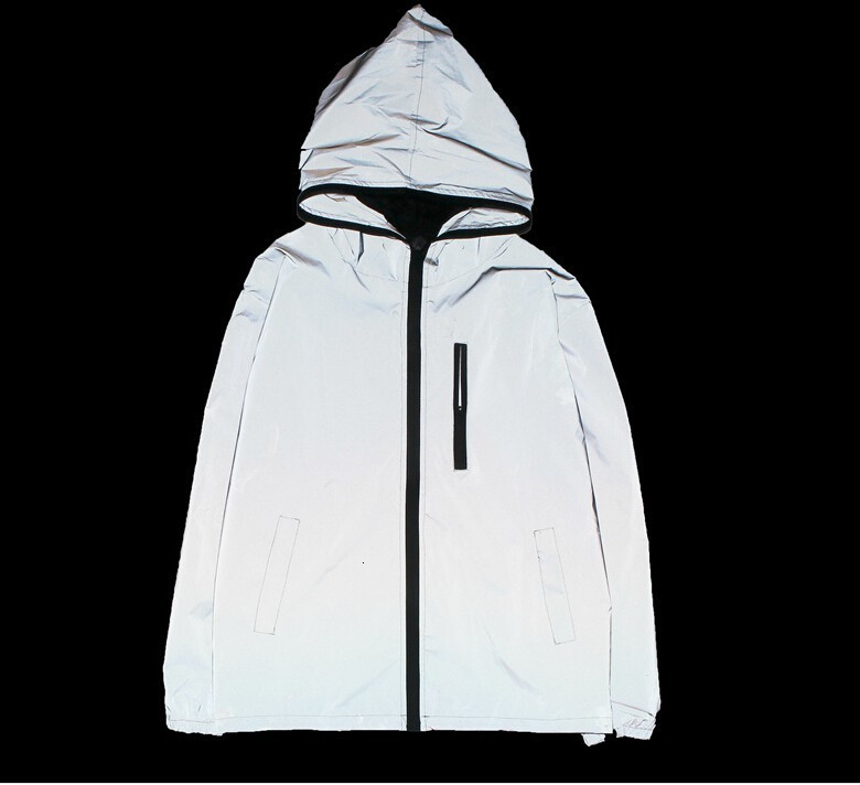 Men's Jackets Winter Fleece Warm 3M Full Reflective Light Hoodies Women Hip Hop Waterproof Windbreaker Hooded Streetwear Coats