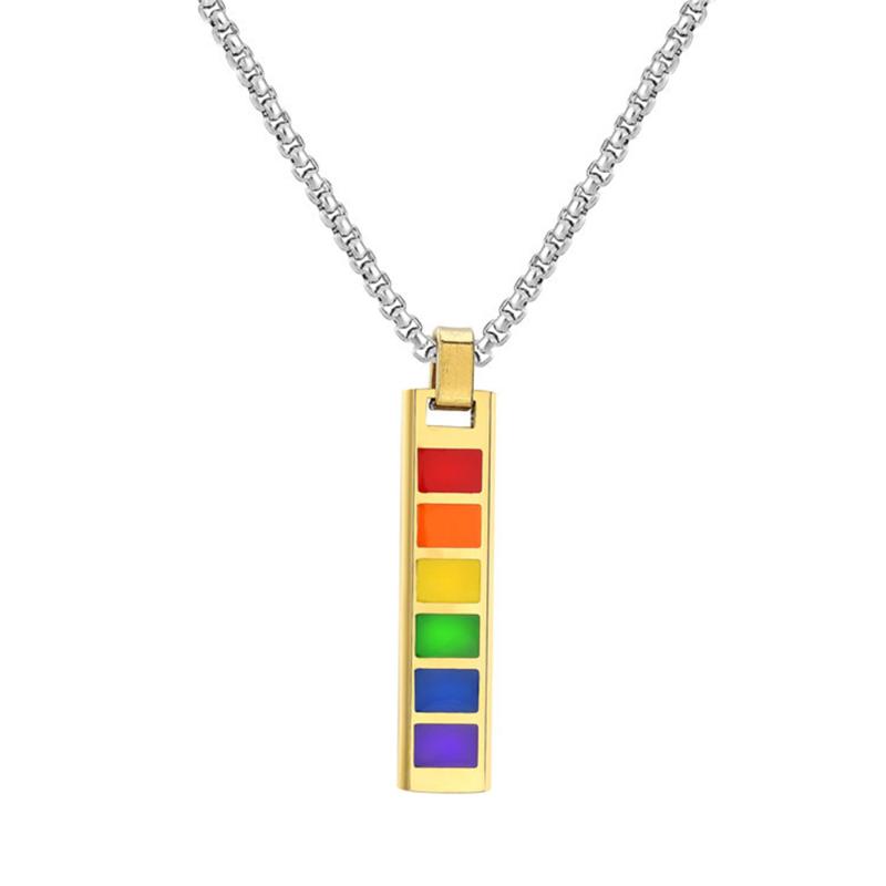 Stainless Steel Gold Rainbow Gay Les Long Bar Pendant Necklace Men Women Jewelry Gift
Stainless Steel Gold Rainbow Gay Les Long Bar Pendant Necklace Men Women Jewelry Gift