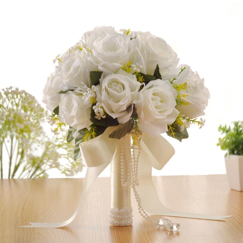 Wedding Bouquet Artificial Rose Bouquet Simulation Bride Flowers Holding Flowers Wedding Party Decoration Accessories, White
Wedding Bouquet Artificial Rose Bouquet Simulation Bride Flowers Holding Flowers Wedding Party Decoration Accessories, White