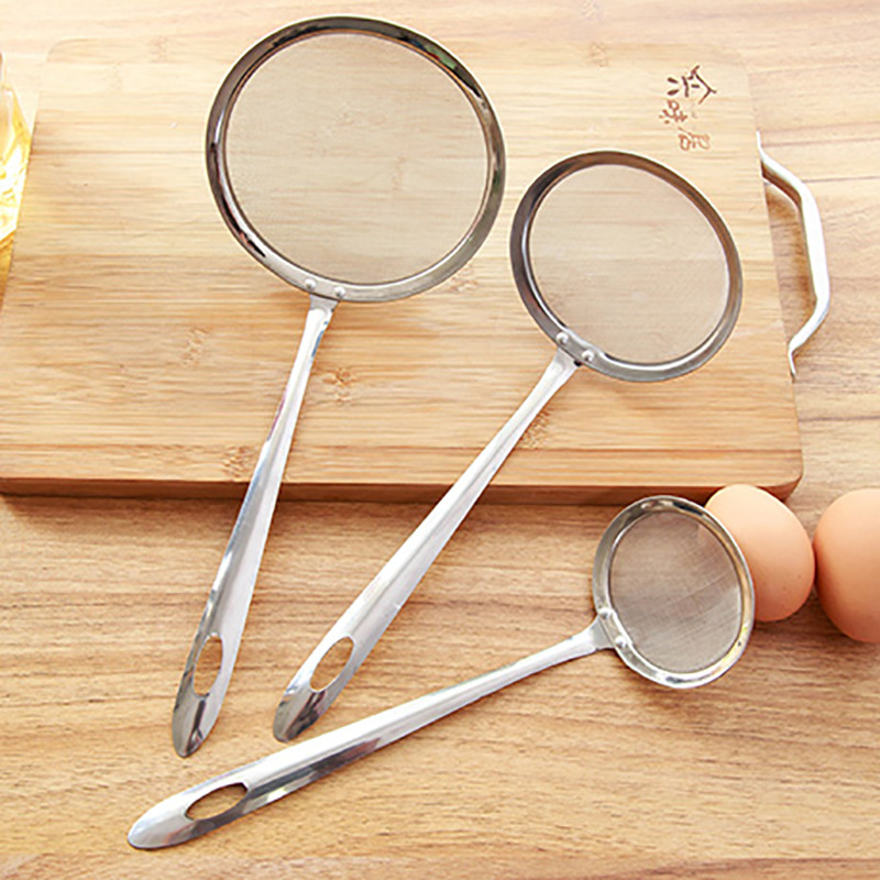 2020 New Stainless Steel Fine Wire Mesh Oil Skimmer Strainer Flour Sifter Sieve Colander Kitchen Cooking Tools
2020 New Stainless Steel Fine Wire Mesh Oil Skimmer Strainer Flour Sifter Sieve Colander Kitchen Cooking Tools