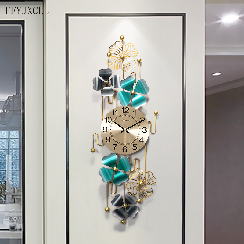 Modern Style Fashion Clover of Four Leaves Pocket Watch Living Room Atmosphere Household Watch Iron Hanging Clock Metal decor
Modern Style Fashion Clover of Four Leaves Pocket Watch Living Room Atmosphere Household Watch Iron Hanging Clock Metal decor